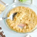 Dairy free buffalo chicken dip on a spoon