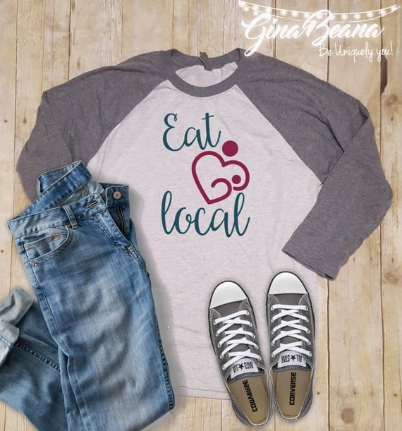 Eat Local Shirt Supporting Breastfeeding