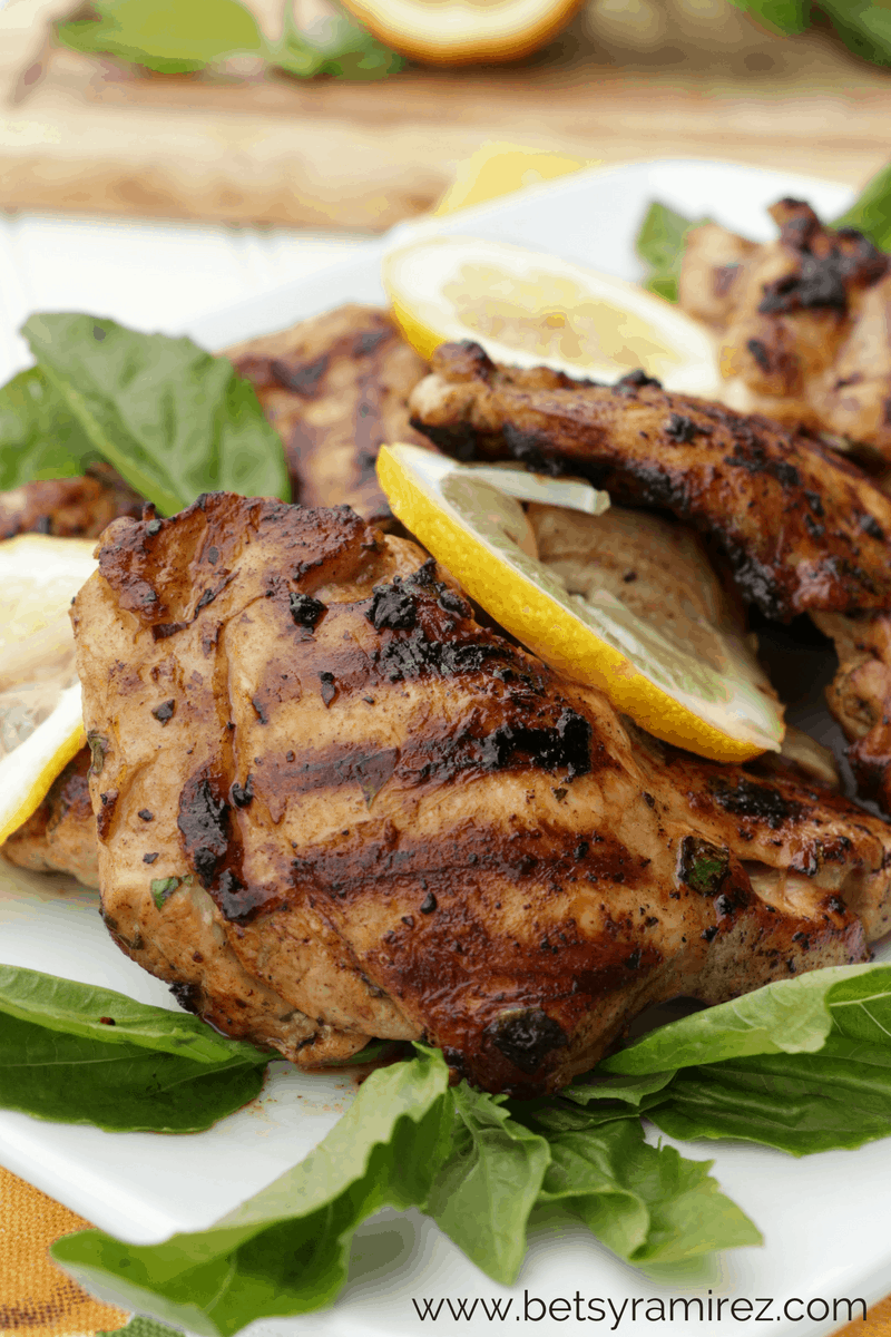 Lemon basil chicken on a plate