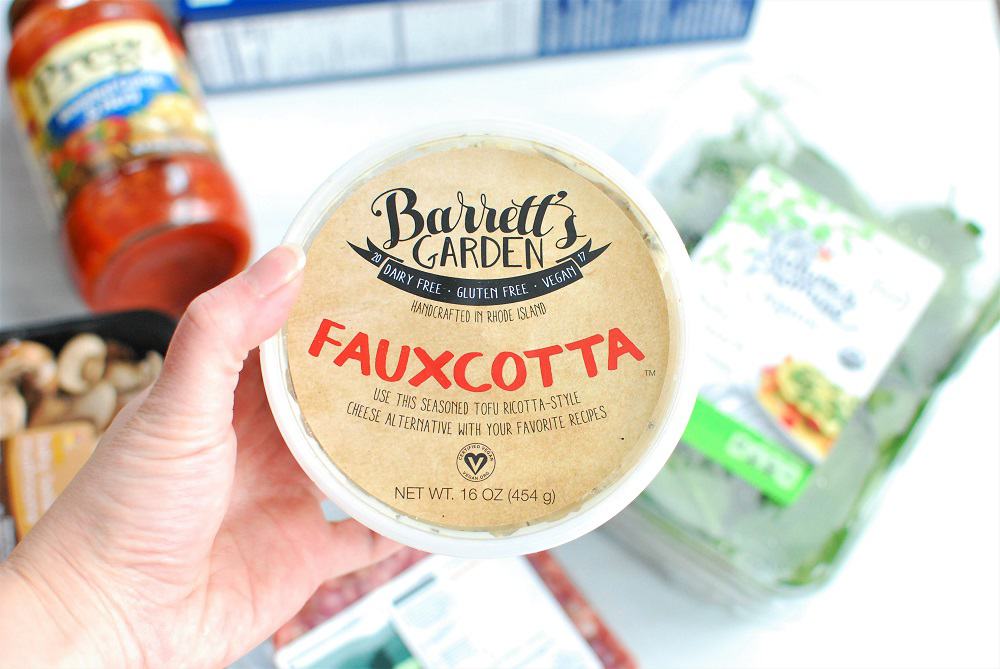 A container of fauxcotta cheese