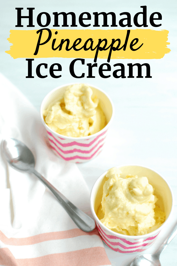 Homemade Vegan Pineapple Ice Cream (Just 3 Ingredients!)