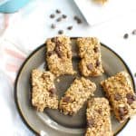 dairy free granola bars on a plate