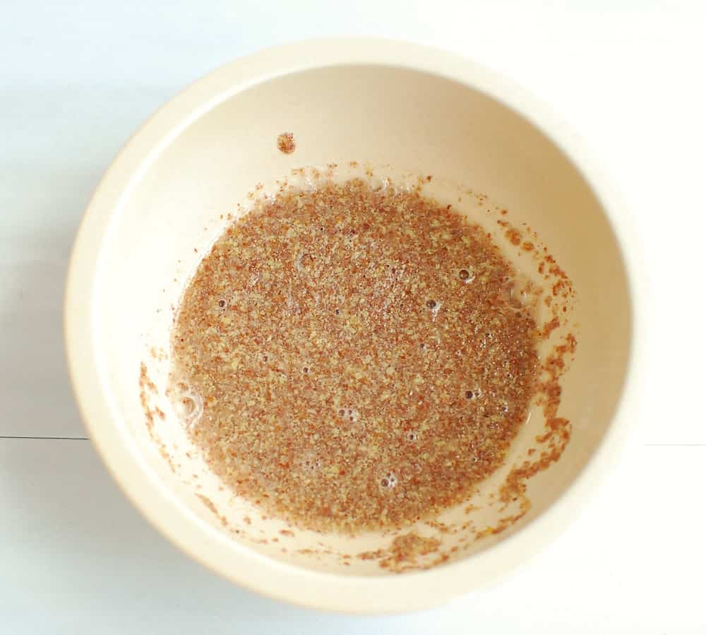 Flax egg in a bowl