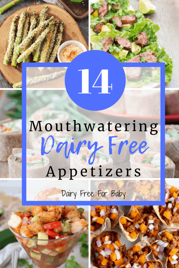 Dairy Free Appetizer collage with text overlay