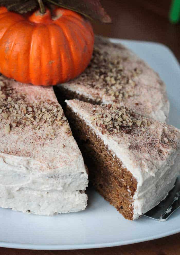 Vegan pumpkin layer cake