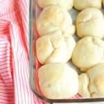 A pan full of cooked vegan hawaiian rolls