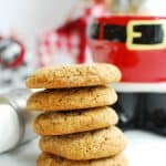 A stack of vegan gluten free ginger snap cookies