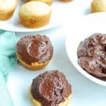 Cupcakes topped with dairy free chocolate frosting