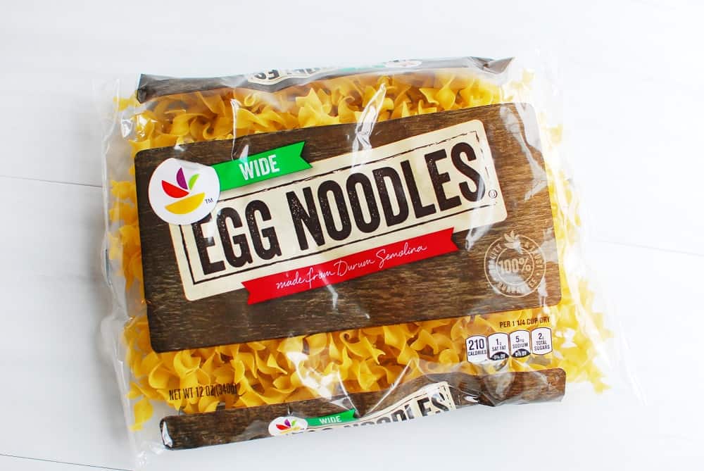 a bag of egg noodles