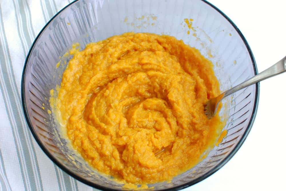 mashed sweet potatoes in a bowl