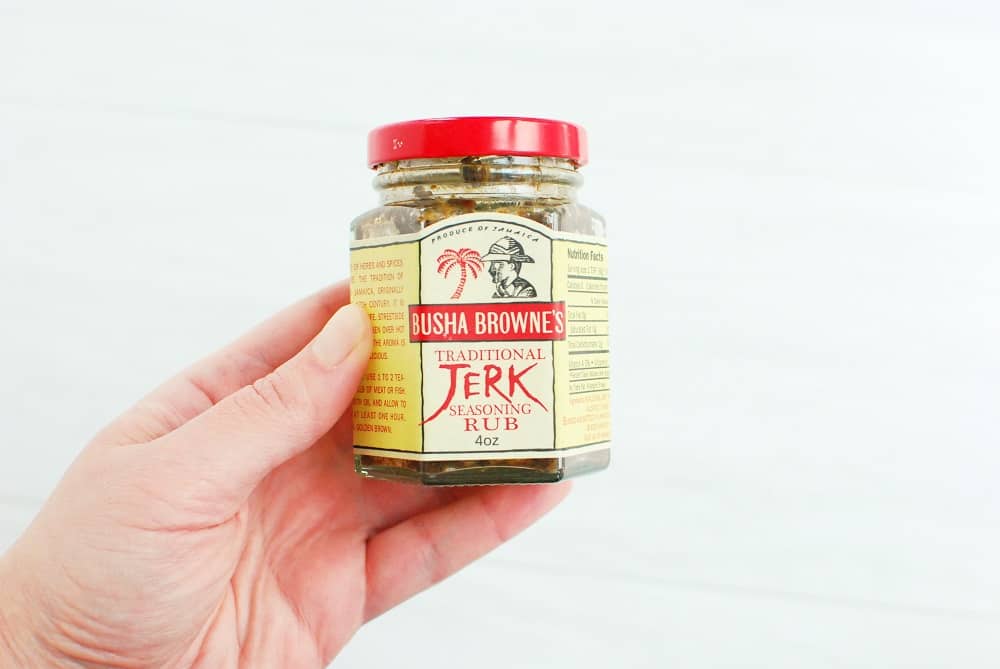A jar of Busha Browne's jerk seasoning paste.