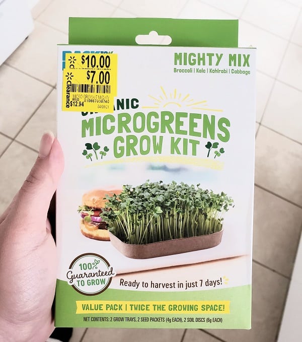 A microgreen growing kit.