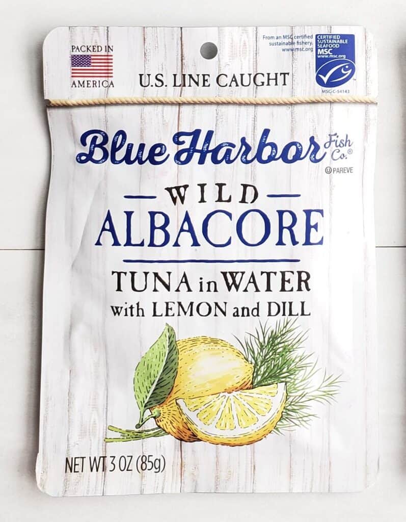 A pouch of lemon dill tuna.