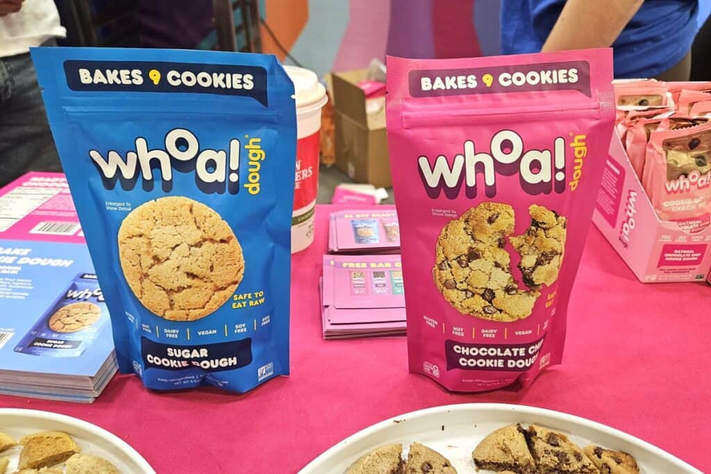 Two packages of Whoa dough cookie dough.