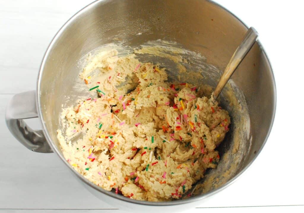 Cooke dough with sprinkles mixed in.